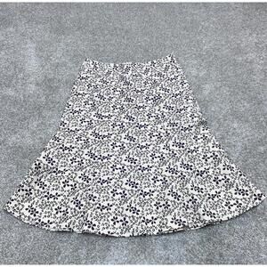 Gap Skirt Women’s Ivory Purple Floral Size 1 NWT